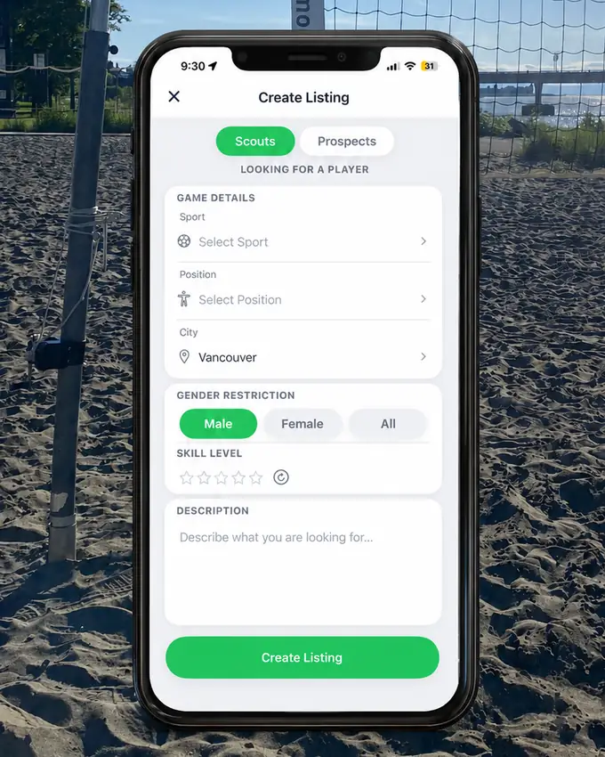 Create listing